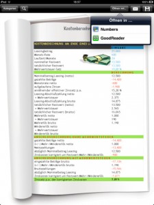 Vorlagen für Numbers