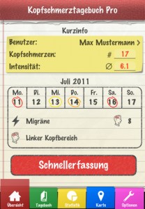 Kopfschmerztagebuch Pro