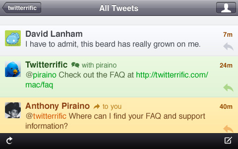 Update: Twitterrific mit Cross-Synchronisation
