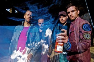 Coldplay photographed at Millennium Mills in East London's docklands.