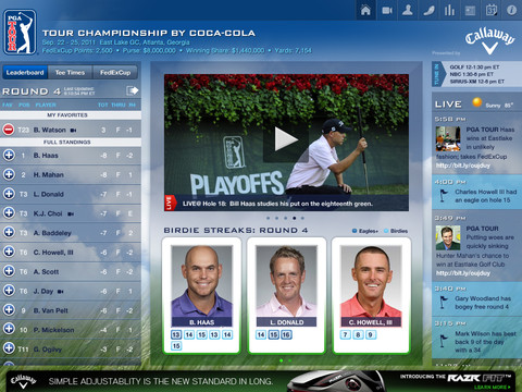 PGA Tour HD: Informations-Flut für Golf-Fans