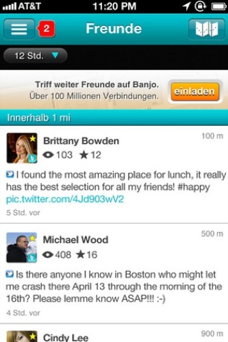 Ban.jo: Immer Up-To-Date in euren sozialen Netzwerken