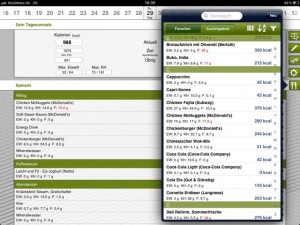Calory Guard Pro auf dem iPad