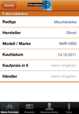 Fahrradpass: Helfer im Falle eines Diebstahls