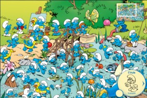 Die Schluempfe Wimmelbild