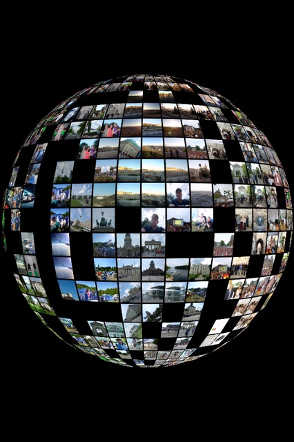 visolu2: Mosaik-Fotodarstellung mit 3D-Ansichten