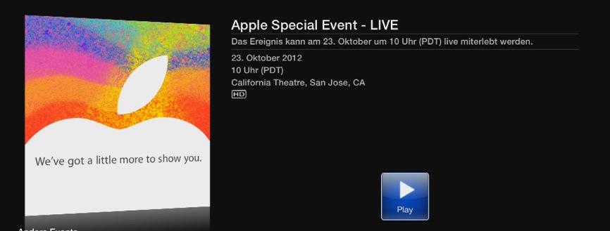Apple-Keynote mit Live-Stream im Web (Update)