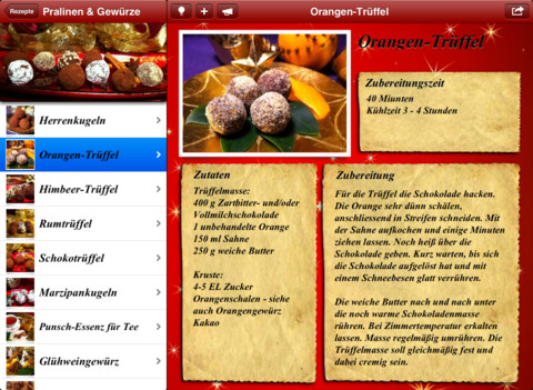 Weihnachtsspezialitäten aus den Alpen: 75 ausgewählte Rezepte jetzt auch fürs iPad