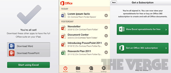 Microsoft Office für iOS kommt Anfang 2013