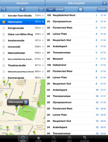 Abfahrtsmonitor: Haltestellenfahrpläne jetzt auch auf dem iPad