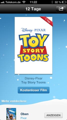 12 Tage Geschenke: Toy Story Toons & eBook „Das Glücksprojekt“
