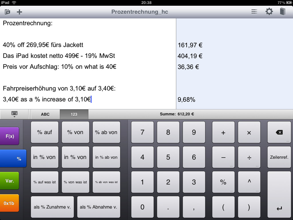 Taschenrechner mit Anmerkungen: „Soulver for iPad“ erstmals nur 89 Cent