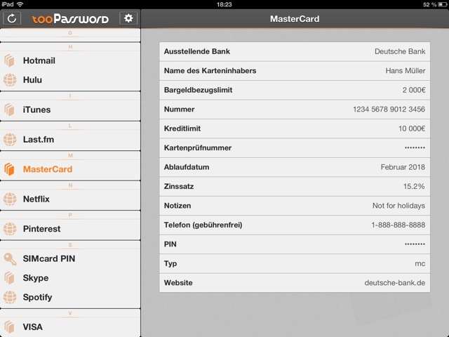 tooPassword für iPhone und iPad