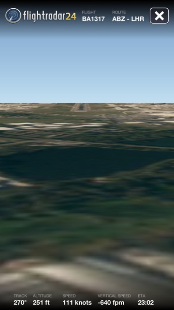 FlightRadar24 Pro - Cockpit View im Landeanflug