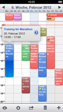 Week Calender: Beliebte iPhone-App feiert 89-Cent-Premiere