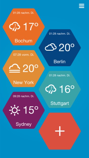 Beehive Weather: Elegante Wetter-App mit Wabendarstellung und Gesten-Steuerung
