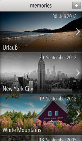memories. sammelt Foto-Erinnerungen: Eine App mit Potential