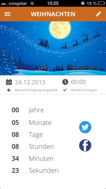 22 Tage: Neue Version 4.0 der Countdown-App mit vielen zusätzlichen Features