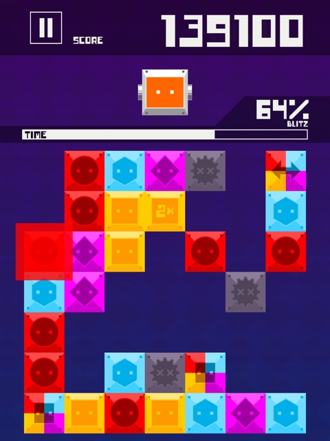 Blitz Block Robo: Schnelles, farbenfrohes Blöcke verschieben im Match-3-Stil