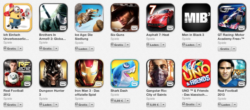 Gameloft lobt In-App-Käufe & virtuelle Güter