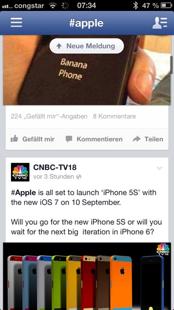 Facebook: Jetzt auch mit mobilen Hashtags