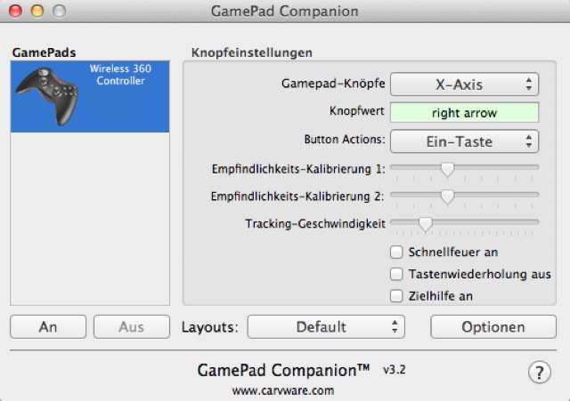 configurer gamepad companion logitech controller