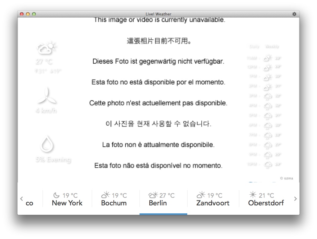 Live! Weather verspricht Yahoo! Wetter auf dem Mac