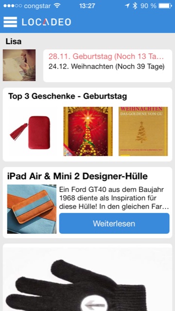 Locadeo: Praktischer Geschenkefinder für Freunde und Bekannte