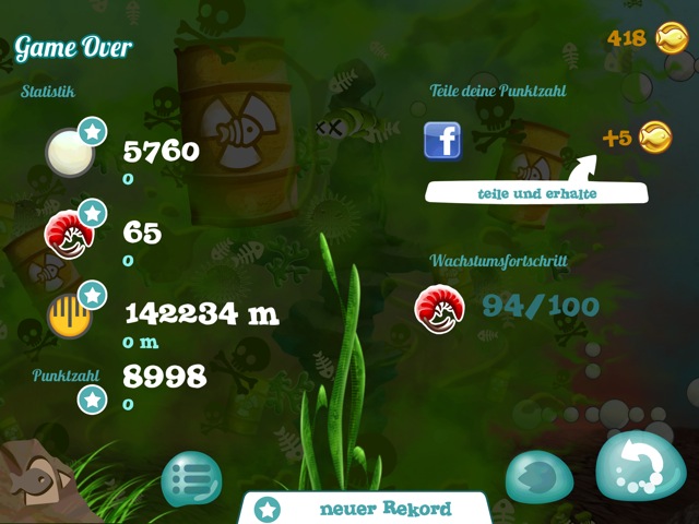 Fast Fin: Niedlicher Unterwasser-Endless-Runner mit kleinem Clownfisch