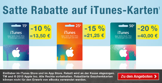 Kaufland: Reduzierte iTunes-Karten ab Montag erhältlich