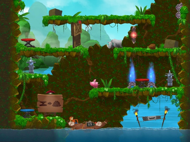 Tier auf Tier: Lustiges Geschicklichkeits-Game für Kinder mit Angry Birds-Techniken