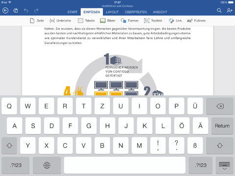 Microsoft Office fur iPad Word 1