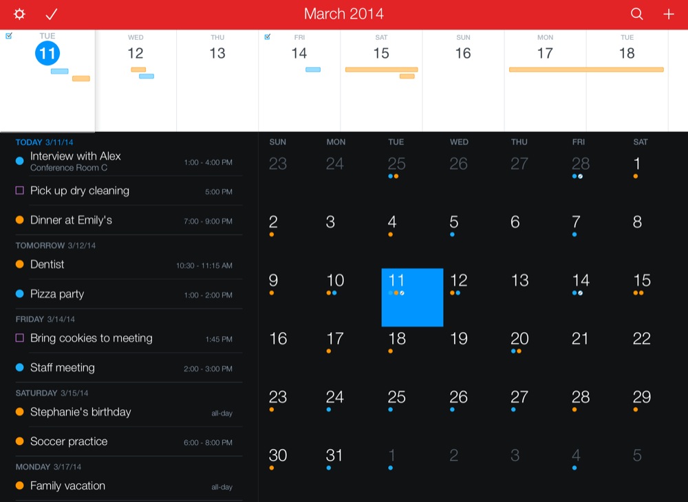 Fantastical 2 für iPad: Großartiger iOS 7-Kalender für Apples Tablet verfügbar