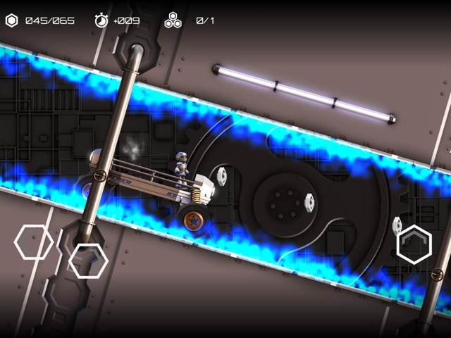 Atom Run: Futuristisch-rasantes Jump’n’Run mit einem friedfertigen Roboter