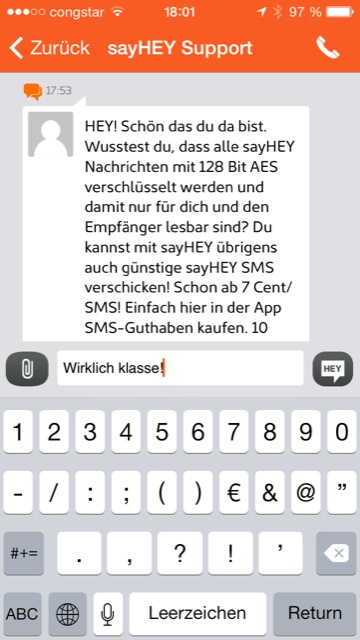 sayHey: Simyo schickt WhatsApp-Konkurrenz in den App Store
