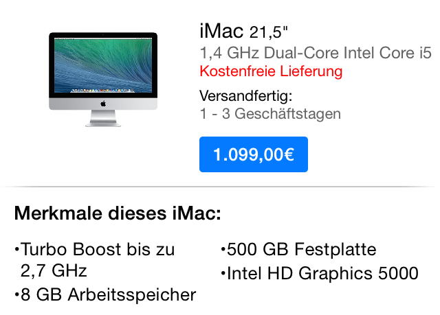 Apple präsentiert neuen iMac zum Einstiegs-Preis