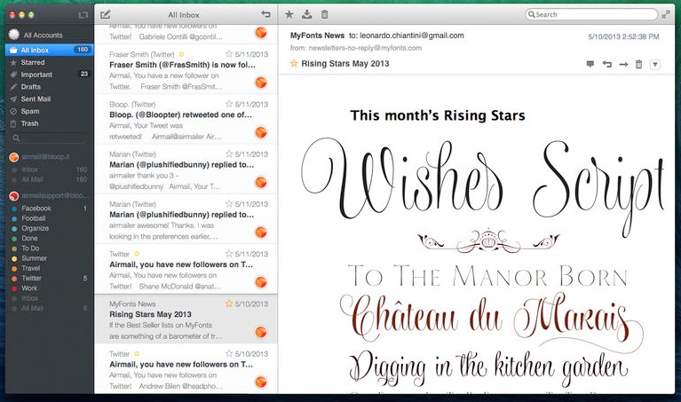 Airmail: Mail-Alternative für den Mac erstmals reduziert