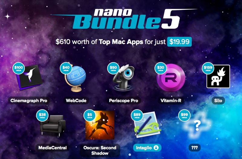 MacHeist nano Bundle 5: Sieben tolle Mac-Apps für nur 15 Euro