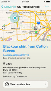 Delivery Status touch