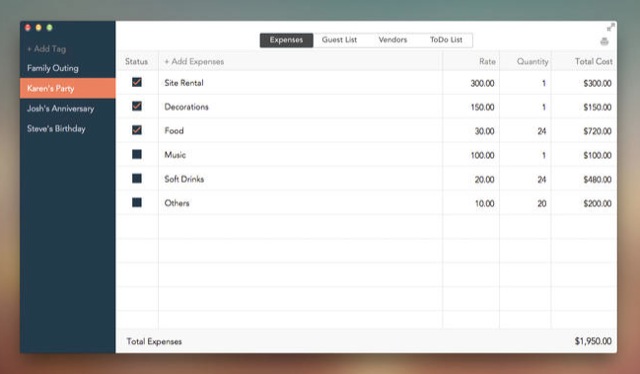 Event Planner: Derzeit kostenloses Mac-Tool zum Planen von Veranstaltungen