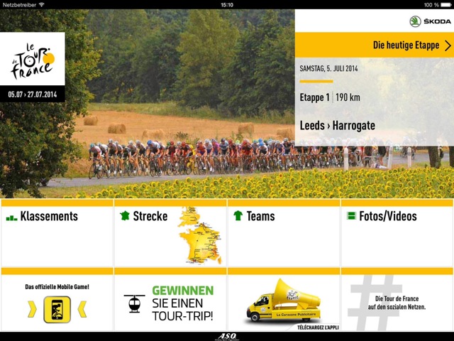 Zum Start der 101. Tour de France 2014: Radsport-Ereignis mit offizieller App verfolgen