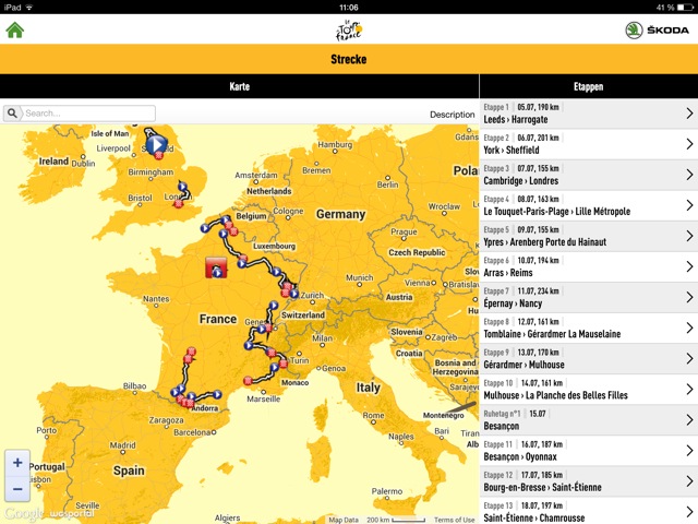 Zum Start der 101. Tour de France 2014: Radsport-Ereignis mit offizieller App verfolgen