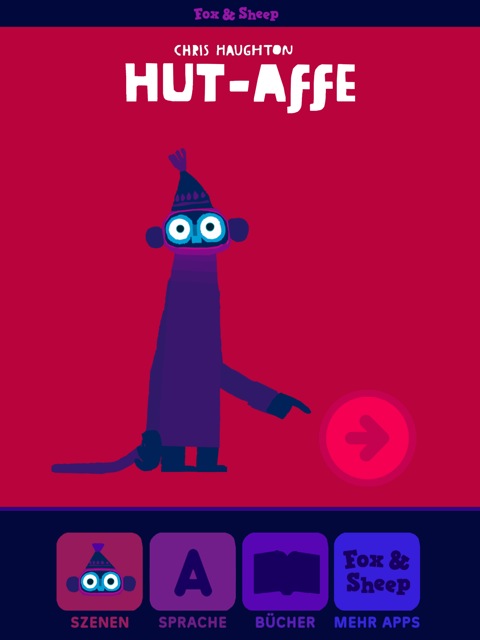 Hut-Affe: Neue Kinder-App von Fox & Sheep für kleine Nutzer unter 5 Jahren