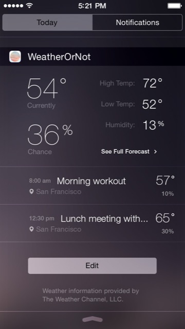 Weather or Not kombiniert hübsche Wetterinfos, Kalender und Widget