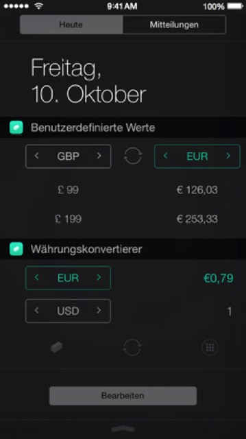 Stacks: Währungsrechner mit Safari-Erweiterung & Widget