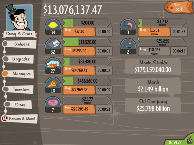 AdVenture Capitalist: Kaufen, kaufen, kaufen in verrückter Kapitalismus-Simulation