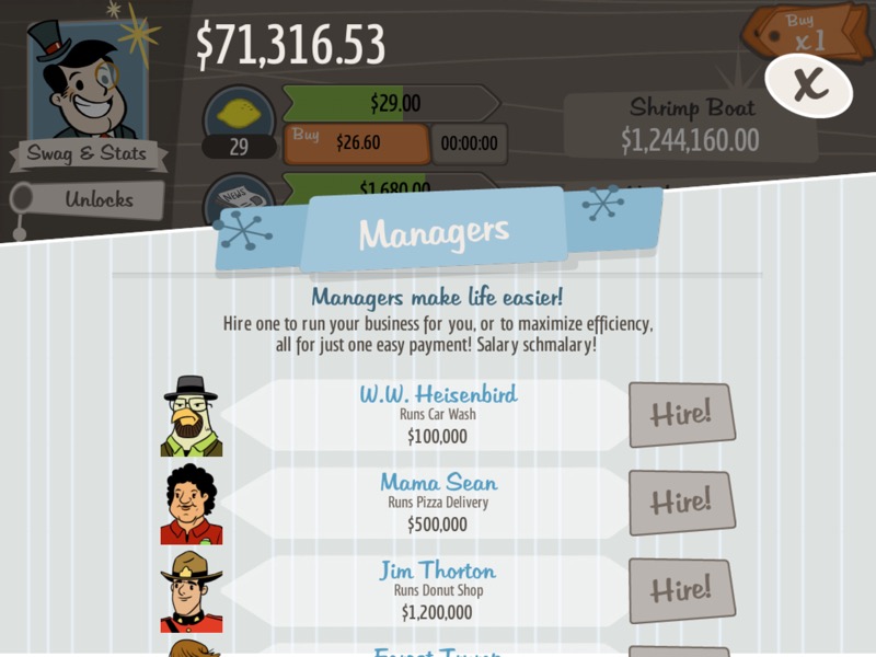 AdVenture Capitalist: Kaufen, kaufen, kaufen in verrückter Kapitalismus-Simulation