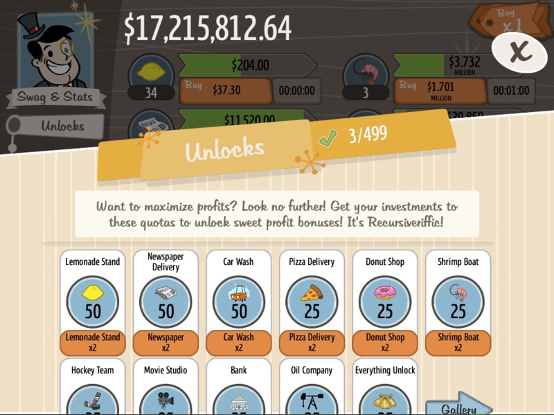 AdVenture Capitalist: Kaufen, kaufen, kaufen in verrückter Kapitalismus-Simulation