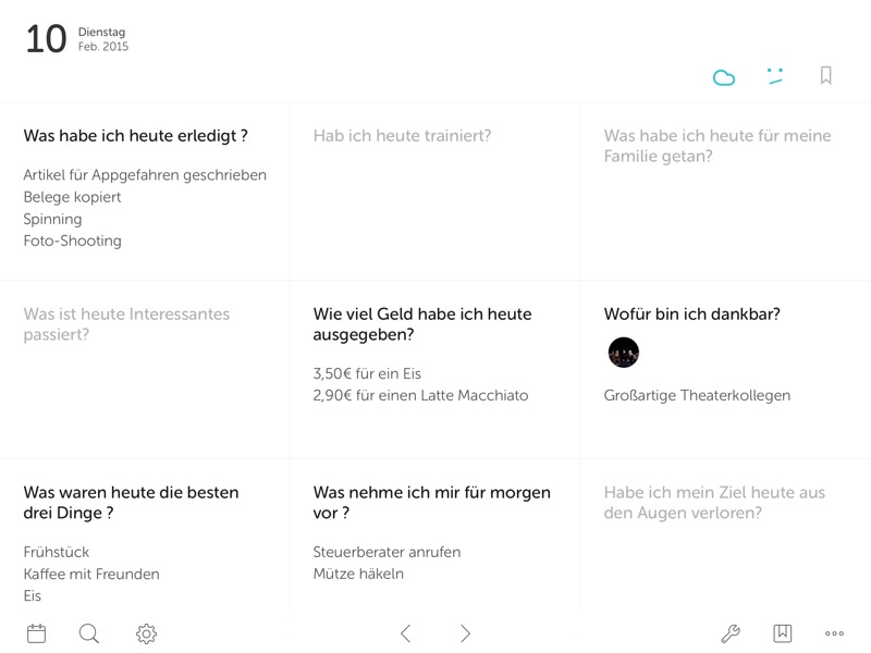 Grid Diary: Innovativer Tagebuch-Ansatz mit täglichen zu beantwortenden Fragen