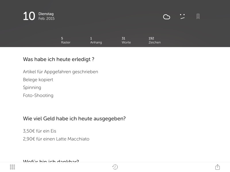 Grid Diary: Innovativer Tagebuch-Ansatz mit täglichen zu beantwortenden Fragen